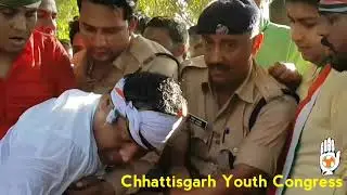Chhattisgarh Youth Congress Protest for Employment in Bhilai Steal Plant - DURG