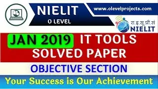 O Level IT Tools Exam Answer Key 12-jan-2019