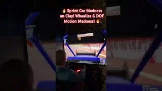 DOF motion + sprint car = INSANE #SprintCar #ClayTrackRacing #Wheelies #DOFMotion #SimRacing #Racing