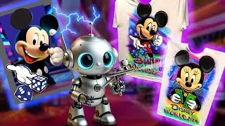 Can We Use AI to Airbrush Mickey and Mini Mouse Casino Style Shirts?