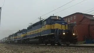 IC&E 6448 Leads a Freight North In LeClaire, IA