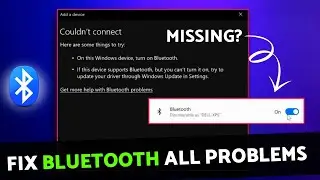 Fix Bluetooth On/Off Button Missing in Windows 11/10 | Bluetooth Not Working on PC or Laptop