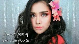 Summer Beach with Living Coral Color Makeup Tutorial