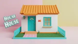 How to make a cardboard Colorful Miniature 3D House .