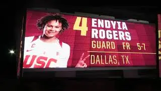 trojancandy.com:  Meet the 2019 Women of Troy Basketball Starters on the Galen Center Big Screen