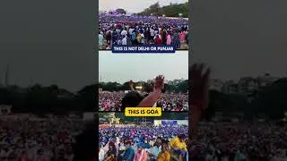 Massive Crowd in Panjim gives a rousing welcome to AAP Arvind Kejriwal #Shorts #GoaElections2022