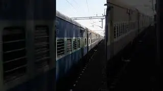 12296 Sanghmitra express with WDM3 slowly overtakes  19064 Danapur udhna express at Guramkhedi GMD
