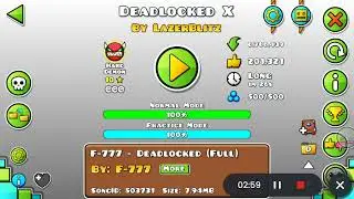 (Hồ sơ lv#1)deadlocked X by LazerBlitz 100%|geometry dash 2.2