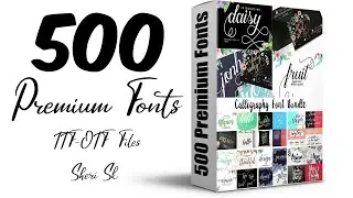 500  Fonts Pack Download |Logo Fonts| |Calligraphy Fonts| |Sheri SK|