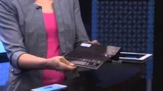 Demo of Zagg's new cool foldable wireless portable pocket keyboard on ABC News with Francie Black