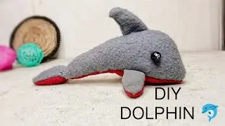 DIY Dolphin | How to make a stuffed animal | soft toy making turorial