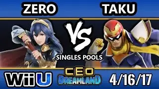 CEO Dreamland 2017 Smash 4 - TSM | ZeRo (Lucina) Vs. Taku (Captain Falcon) SSB4 Pools - Smash Wii U