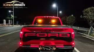 XRIDONSEN Amber Strobe Lights for Trucks, Side Window Front/Rear Safety Lights for Vehicles