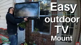 Installing TV in Backyard Patio - Easy outdoor TV mount under $50.