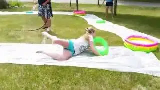 Slip n slide kick ball