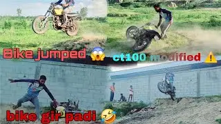 खतरनाक स्टंट 😱  offroading ct100 modified stunt video #ct100modified 