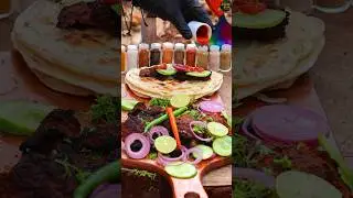 🔥Grilled beef 🍖 Meat #cooking #grill #beef #jungle #forest #asmr #ytshorts