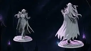 Female Miniature Elf - Obsidian Starfall 3D Printable STLs