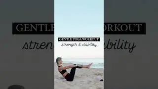Strength building yoga that feels peaceful #beachworkout #yoga