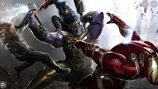 Thor Iron Man, Captain America vs Thanos ￼￼