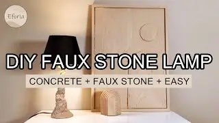 DIY FAUX STONE LAMP | 3 DIY ideas (budget + concrete + faux stone)