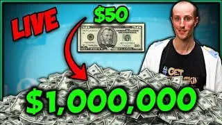 $50 to $1,000,000!! - BANKROLL CHALLENGE Day 1 Highlights @ GG Poker