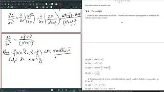 Seminar 4: Derivate parțiale, extreme libere