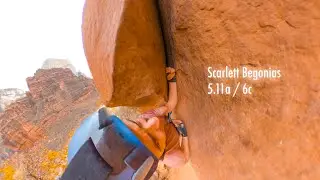 Splitter crack climbing in Zion National Park - Scarlett Begonias 5.11a - Flash ⚡