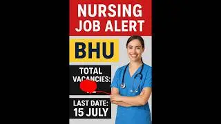 BHU staff nurse vacancy 2025#nursingofficer #nurse #job