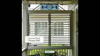 Louvered Privacy Wall on Deck