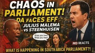 Chaos in Parliament! DA Faces EFF &mdash; Julius Malema vs Steenhuisen | MD React