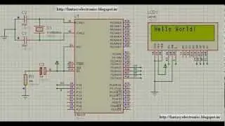 Interfacing  8051 with LCD  In 4bit mode include keil(c code and hex) and Proteus simulation