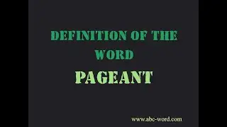 Definition of the word 