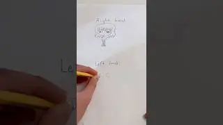 Drawing with my right vs. left hand #ytshorts #drawing #leftvsright