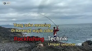 Rockfishing technik slide bait/mancing technik umpan meluncur// rockfishing episode 1 