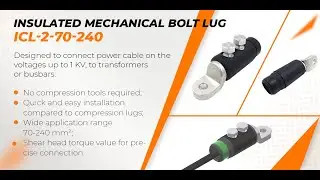 Pre-insulated mechanical shear head bolt cable lug ICL-2-70-240/ Mechanical cable lug factory