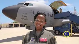 ORCHYDIA SACKEY, CAPTAIN  - ARRIVES ON ST CROIX, IN A KC-135, AT HENRY ROHLSEN AIRPORT  9 6 2023