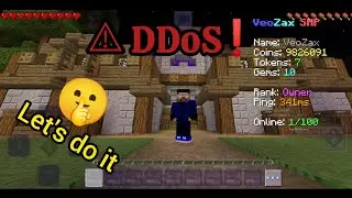 How to ddos any McPE 0.14.3/0.15.10 server so Easily 🗿 🔥 (Entertainment Purpose Only)