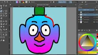 Krita 19   Face painting  - changing line colour