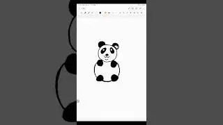 Short Easy Drawing of a Panda 🐼🎍