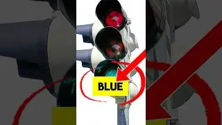 Светофоры в Японии СИНИЕ!? 🔴🟠🔵 #шорты