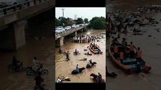 Pakistan Flood Rescue: Heart-Stopping Moments&rdquo;#shorts #viral #tranding #funny