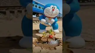 Indian cartoon doremon save apple tree from drying up 😭 #shorts #ai  #tree #apple #save #doremon