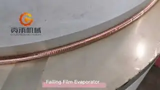 Double effect falling film #evaporator for #milk #fruitjuice vacuum evaporation equipment