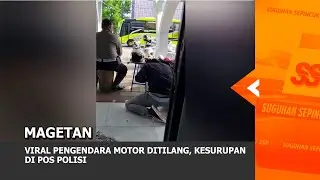 MAGETAN - Viral Pengendara Motor Ditilang, Kesurupan Di Pos Polisi