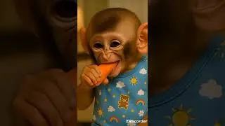 Little Monkey Baby Eating Carrot 🥕🤤 #monkey #cute #monkeybaby #monkeybabies