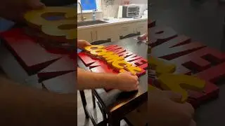 Making a 90&rsquo;s Marvel Comics logo #cnc #stepcraft #maker #diy #diyhomedecor #woodworking