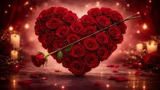 Valentine’s Day Rose Heart 🌹 | 1 Hour Romantic Candlelight Screensaver
