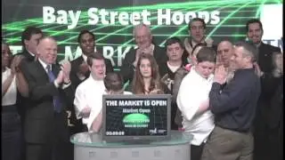 Bay Street Hoops opens Toronto Stock Exchange, March 27, 2013.