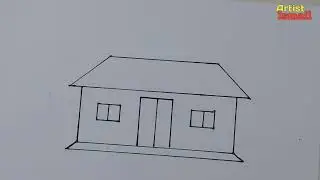 House drawing with marker pencil 